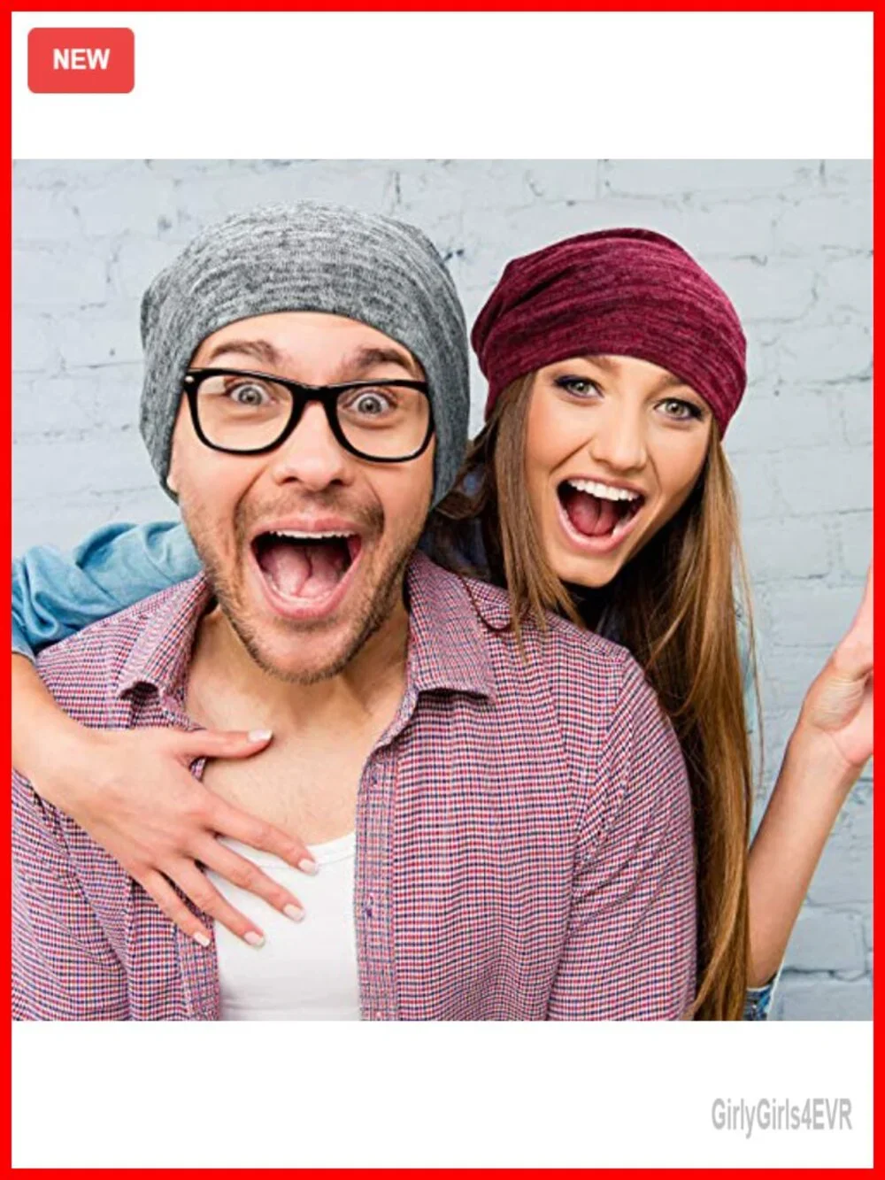 Satin Lined Slouchy Beanie Cap - Sleep Hair Cap for Women Men
